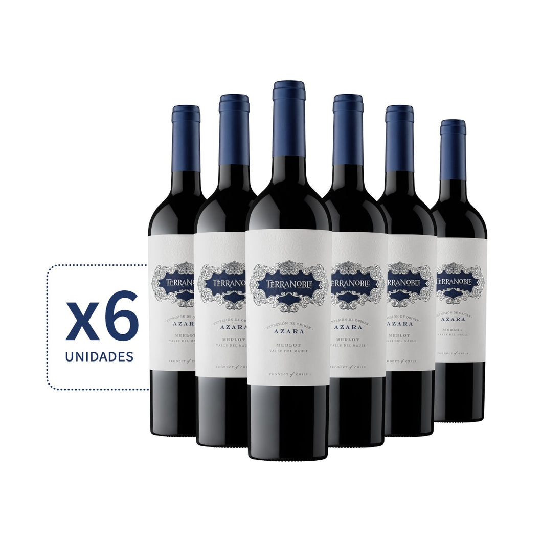 TerraNoble Azara Merlot ** caja 6 bot   **           NUEVA IMAGEN